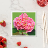 Pink Hydrangea Rosa Blume Rosa Blütenblume Serviette (Beispiel)