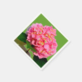 Pink Hydrangea Rosa Blume Rosa Blütenblume Serviette (Ecke)