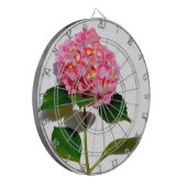 Pink Hydrangea Rosa Blume Rosa Rosen Dartscheibe (Vorderseite Links)