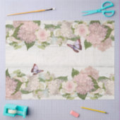 Pink Hydrangea Rose Butterfly Blume Blumenschrift Seidenpapier (Basteln)