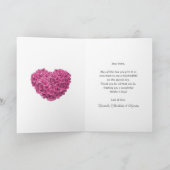 Pink Hydrangea Rustic Lace Blue Mother Day Karte (Innenseite)