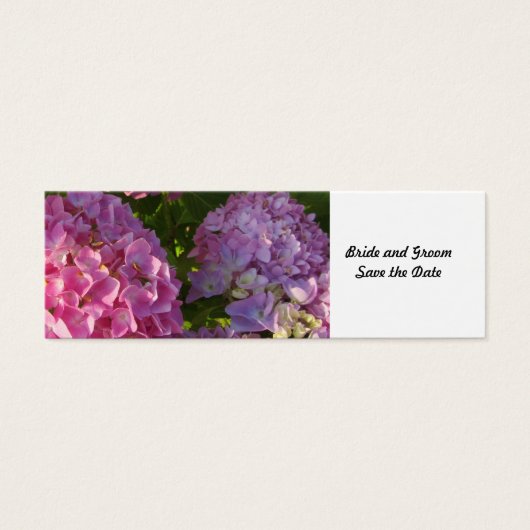 Pink Hydrangea Save the Date (Vorderseite)