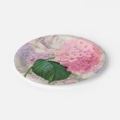 Pink Hydrangea Teller (Schrägansicht)