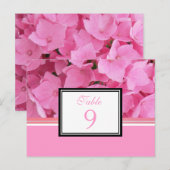 Pink Hydrangea-Tischnummer Postkarte (Vorne/Hinten)