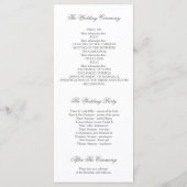 Pink Hydrangea Vintage Blumenhochzeitprogramme Programm (Rückseite)