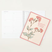Pink Hydrangea Vintage Handzeichen Planer (Anzeige)