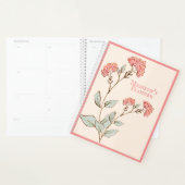 Pink Hydrangea Vintage Handzeichen Planer (Anzeige)