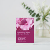 Pink Hydrangea - Vorlage für Mama-Visitenkarten Telefonnummerkarte (Stehend Vorderseite)