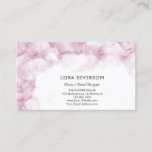 Pink Hydrangea Wasserfarbe Blume Florist Visitenkarte (Vorderseite)
