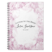 Pink Hydrangea Wasserfarbe Buchstaben an die Braut Notizblock (Vorderseite)
