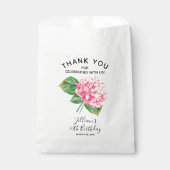 Pink Hydrangea Wasserfarbe Geschenktütchen (Vorderseite)