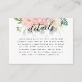 Pink Hydrangea Wedding Begleitkarte (Vorderseite)