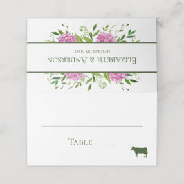 Pink Hydrangea Wedding Platzkarte