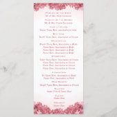 Pink Hydrangea Wedding Program Programm (Rückseite)