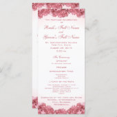 Pink Hydrangea Wedding Program Programm (Vorne/Hinten)