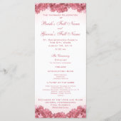 Pink Hydrangea Wedding Program Programm (Vorderseite)