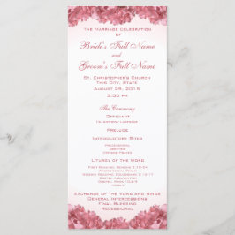 Pink Hydrangea Wedding Program Programm