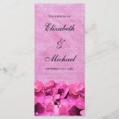 Pink Hydrangea Wedding Program Programm (Vorderseite)