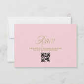 Pink Hydrangea Wedding RSVP Card Karte (Rückseite)