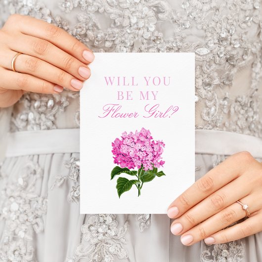 Pink Hydrangea wird meine BlumenGirl-Karte sein Karte