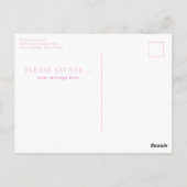 Pink Hydrangea wirst du meine Bridesmaid sein Postkarte (Rückseite)