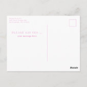 Pink Hydrangea wirst du meine Trauzeugin sein Postkarte (Rückseite)