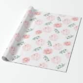 Pink Hydrangea Wrapping Paper Geschenkpapier (Ungerollt)