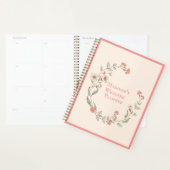 Pink Hydrangea Wreath Vintag Name Wedding Planer (Anzeige)