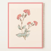 Pink Hydrangea Wreath Vintag Name Wedding Planer (Rückseite)