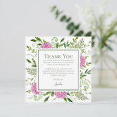 Pink Hydrangeas 75th Birthday  Dankeskarte (Stehend Vorderseite)