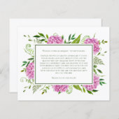 Pink Hydrangeas 80th Birthday Card Request (Vorne/Hinten)