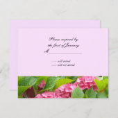 Pink-Hydrangeas-Antwortkarte RSVP Karte (Vorne/Hinten)