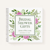 Pink Hydrangeas Brautparty Geschenke Notebook Notizblock (Vorderseite)