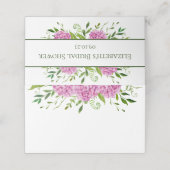 Pink Hydrangeas-Brautparty Platzkarte (Außenseite Aufgefaltet)