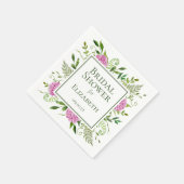 Pink Hydrangeas-Brautparty Serviette (Ecke)