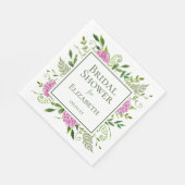 Pink Hydrangeas-Brautparty Serviette (Ecke)