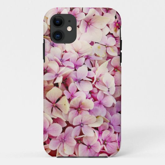 Pink-Hydrangeas-Design Case-Mate iPhone Hülle (Rückseite)