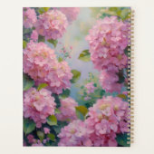Pink Hydrangeas Floral Spiral-Bound Planner Spring Planer (Rückseite)