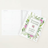 Pink Hydrangeas Floral Watercolor Hochzeit Planer (Anzeige)