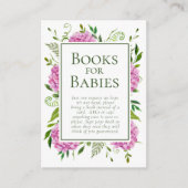 Pink Hydrangeas Girl Babies Duschbücher für Baby Begleitkarte (Vorderseite)