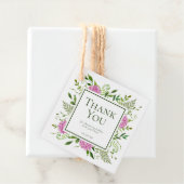 Pink Hydrangeas Girl Baby Dusche Vielen Dank Geschenkanhänger (Beispiel)