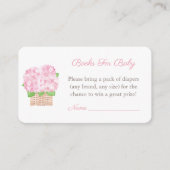 Pink Hydrangeas Girl Dusche Windelwanne Windelwann Begleitkarte (Vorderseite)