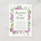 Pink Hydrangeas Girl Showbücher für Baby Begleitkarte (Vorderseite)