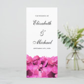 Pink Hydrangeas Hochzeitsprogramm Programm (Stehend Vorderseite)