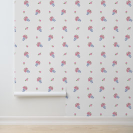 Pink Hydrangeas in Blue Chinoiserie Vase & Blooms Tapete