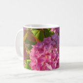 Pink Hydrangeas Kaffeetasse (Vorderseite Links)