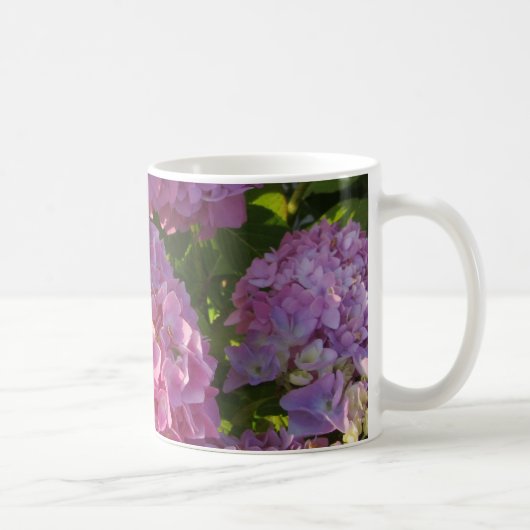 Pink Hydrangeas Kaffeetasse (Rechts)