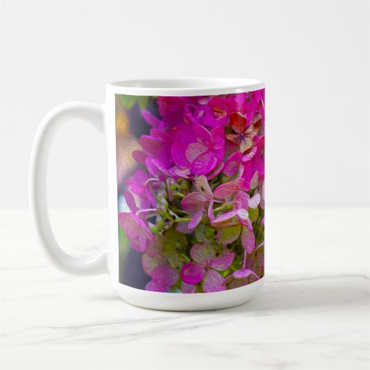 Pink Hydrangeas Kaffeetasse (Links)