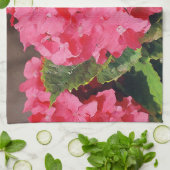 Pink Hydrangeas Küchentuch (Gefaltet)