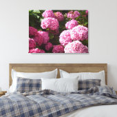 Pink Hydrangeas Leinwanddruck (Insitu (Schlafzimmer))
